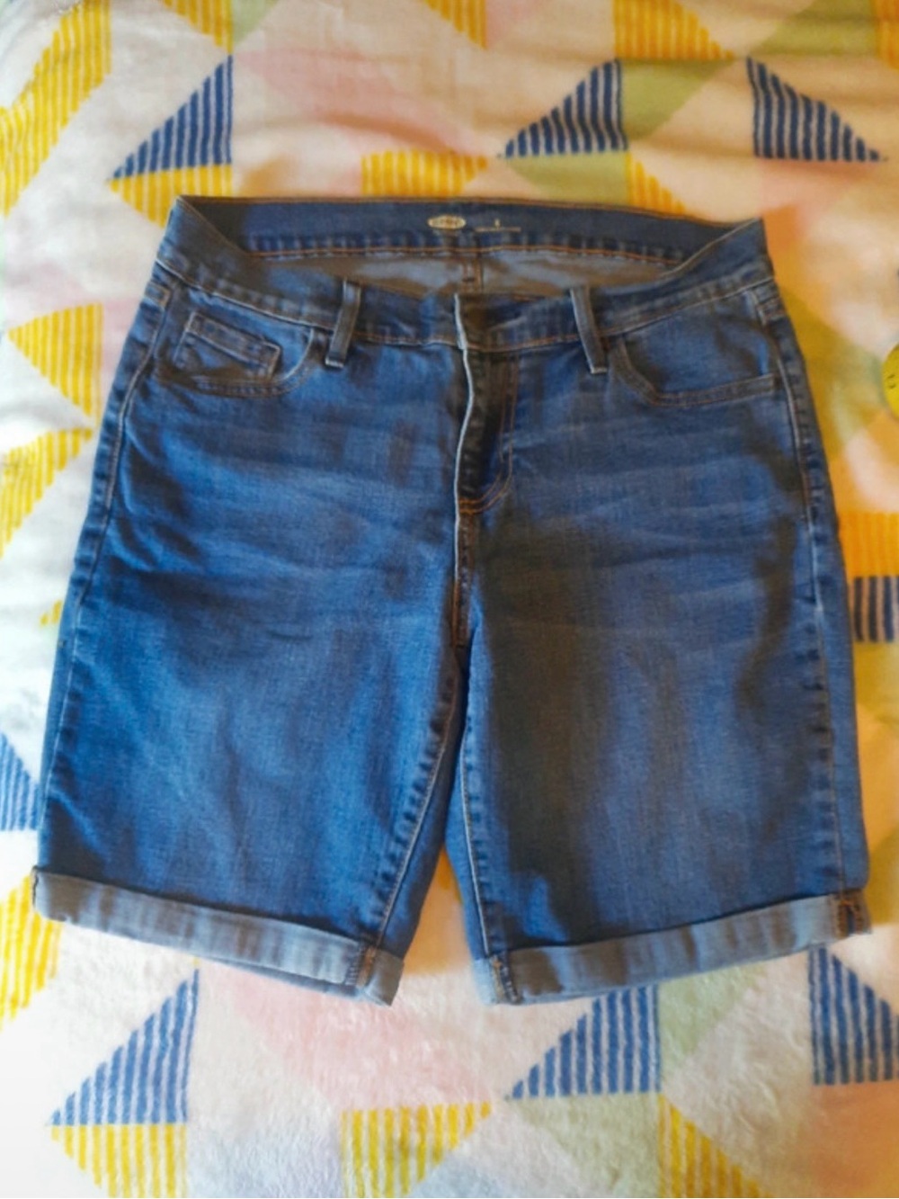 Old Navy Blue Rolled-Hem Denim Shorts